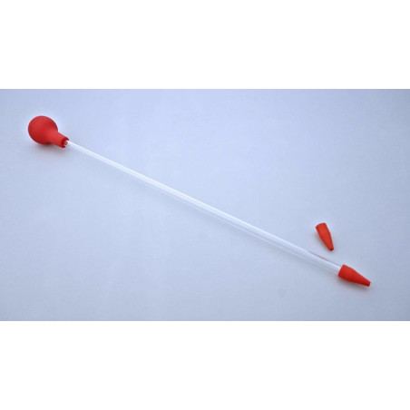 Pipette de nourrissage 35cm rouge ou bleu