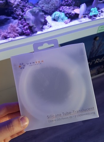 VERTEX Tube Silicone 15 mm / 9 mm 90cm Long | Créati'Récif