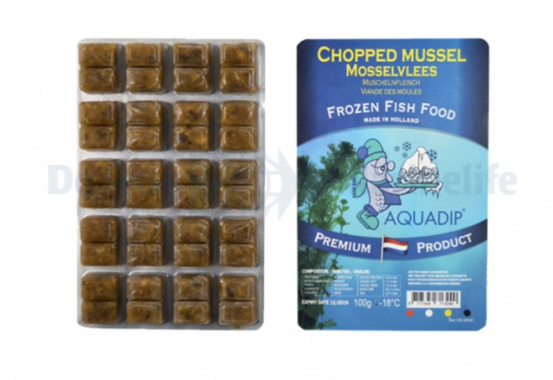 AQUADIP viande de moule 100g – Nourriture poissons | Créati'Récif