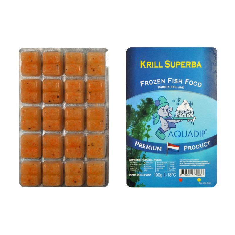 AQUADIP Krill superba 100g – Nourriture poissons | Créati'Récif