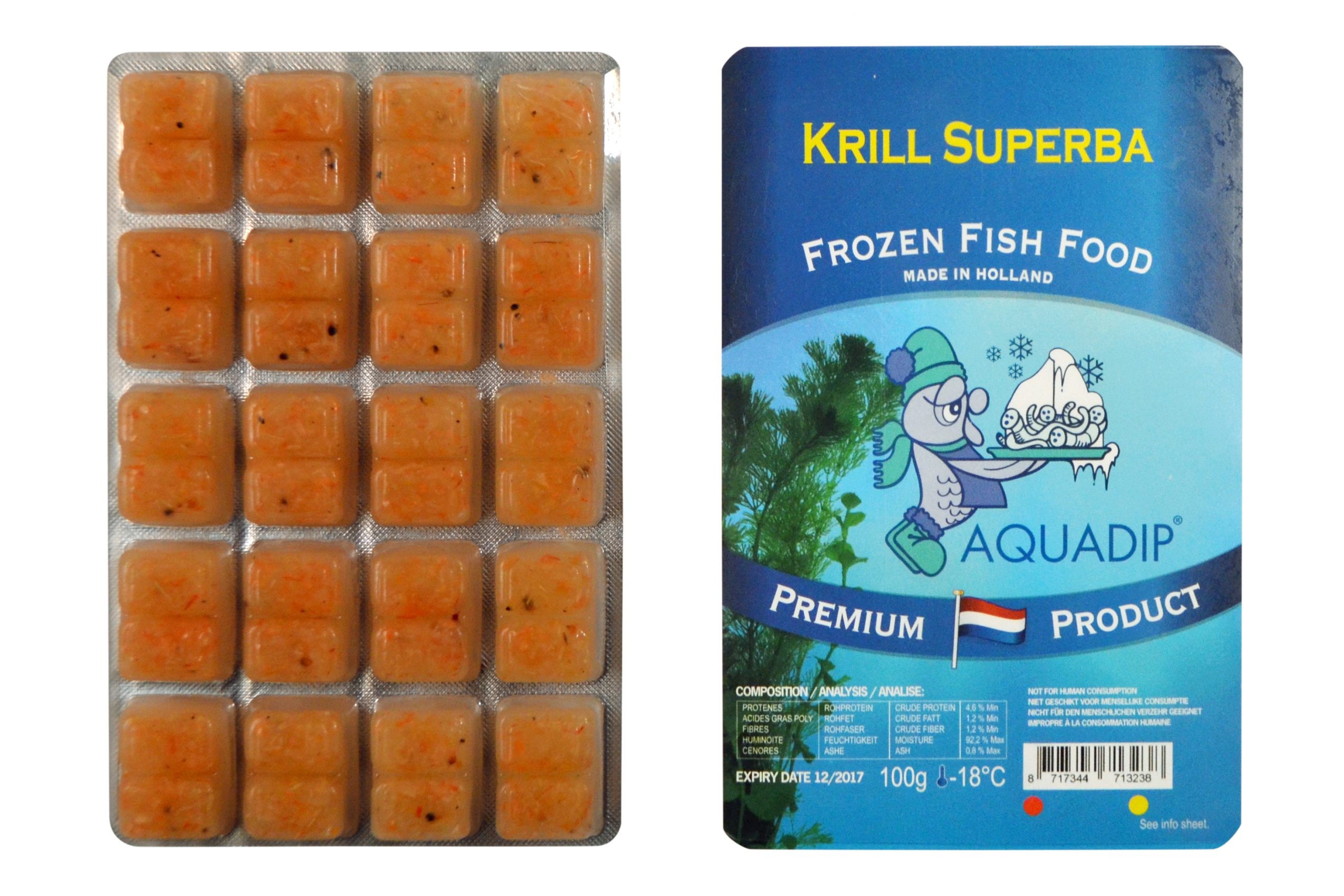 AQUADIP Krill superba 100g – Nourriture poissons | Créati'Récif