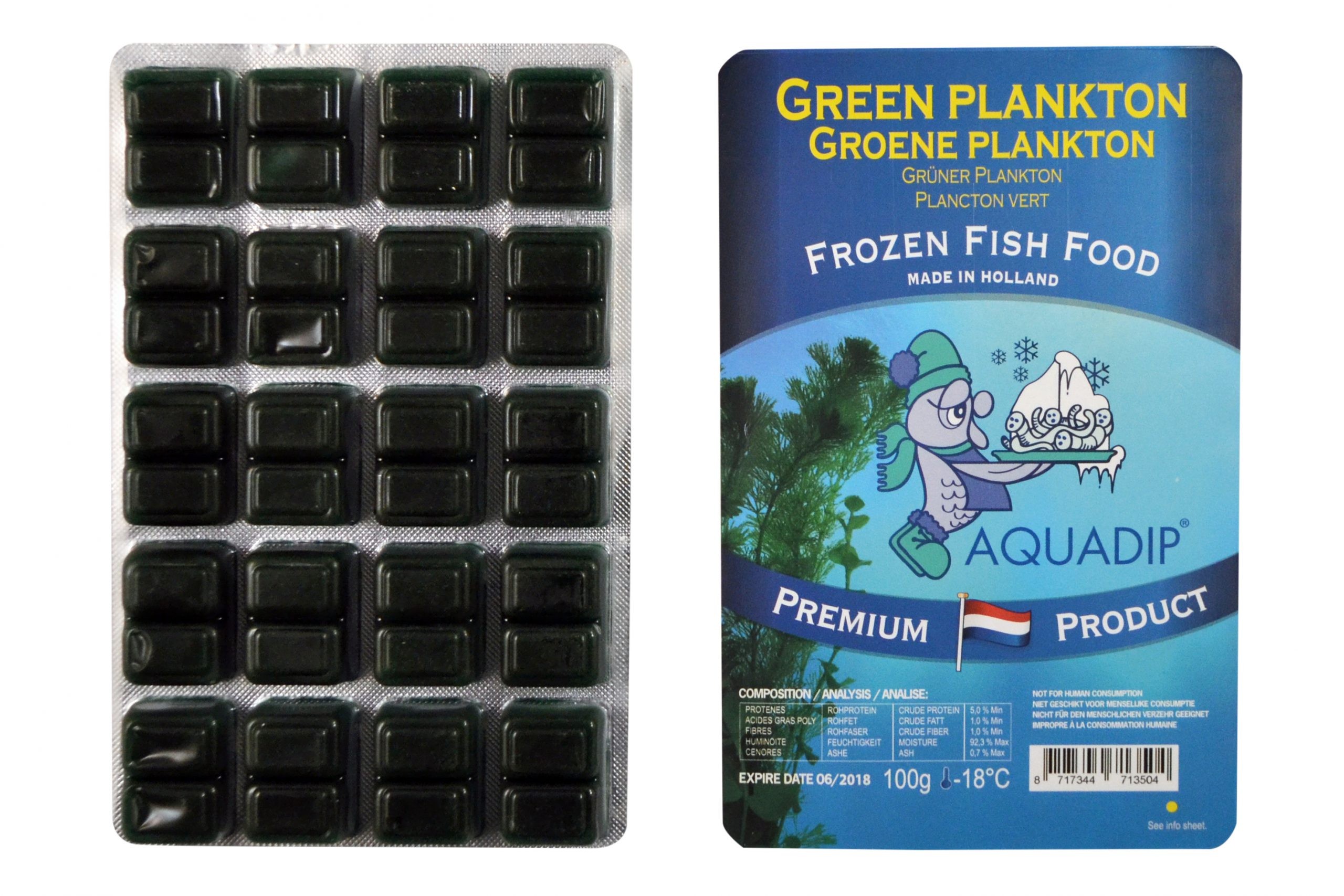 AQUADIP Green Plankton 100g – Nourriture poissons | Créati'Récif