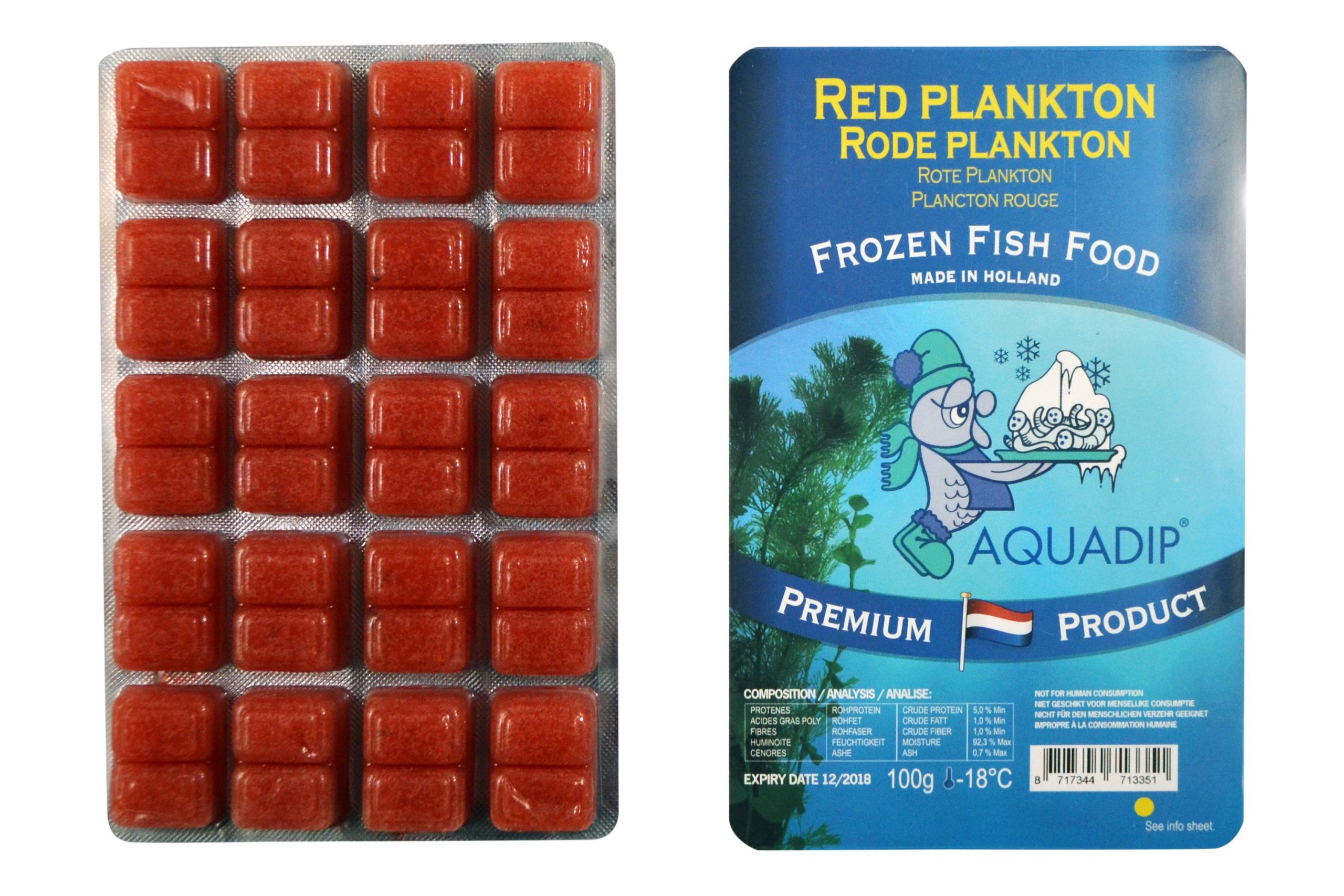 AQUADIP Red Plankton 100g – Nourriture poissons | Créati'Récif